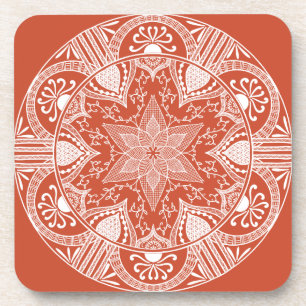 Terracotta Mandala Onderzetter