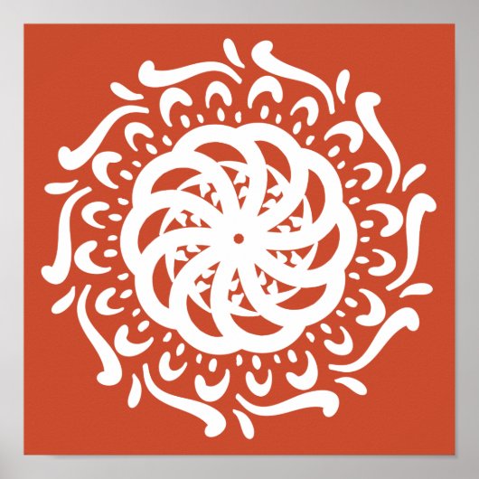 Terracotta Mandala Poster (Voorkant)