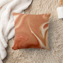 Terracotta Marble Abstract Fluid Pattern