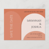 TERRACOTTA MARIAGE ARCH ENREGISTRER LA DATE CARTE  (Devant)