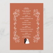 Terracotta Mariage Church Programme Mariée Groom (Dos)