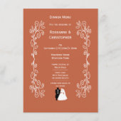 Terracotta Mariage Menu Bride Groom Design (Devant)