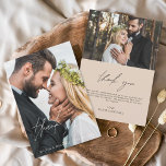 Terracotta Mariage Merci 2 Photos<br><div class="desc">Cartes de remerciements manuscrites mariages qui ont une photo à l'avant et à l'arrière. Les cartes de remerciement Automne,  Automne,  Printemps,  Été et Hiver contiennent une typographie de script moderne,  lettrée à la main,  qui sont élégantes,  simples et modernes à utiliser après que vous minimaliste simple célébration de mariage.</div>