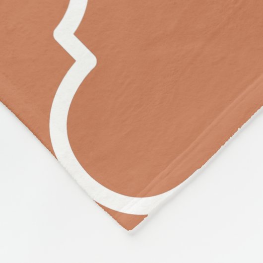 Terracotta Mediterranean Moroccan Pattern Fleece Deken (Hoek)