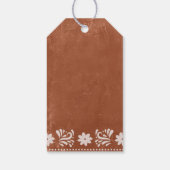 Terracotta Mexicaanse bruiloft Dank u Cadeaulabel (Achterkant)