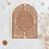 Terracotta Mexican Beige Wedding Invitation
