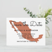 Terracotta Mexican Destination Wedding Save The Date (Staand voorkant)
