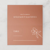 Terracotta Minimal Floral Wedding (Buitenkant ongevouwen)