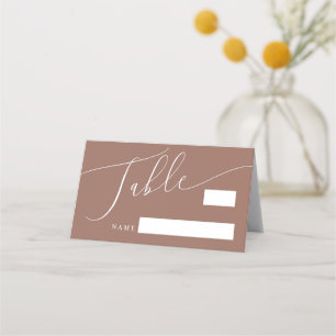 Terracotta Minimal Wedding Table Number