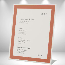  Terracotta minimalist event Bar Pedestal Sign Reclamebord Met Voetstuk
