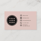 Terracotta Minimalist Photo with QR Code Visitekaartje (Achterkant)