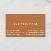 Terracotta Minimalist QR Code Visitekaartje (Achterkant)