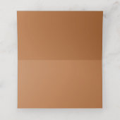 Terracotta Minimalist Wedding Folded Place Card (Binnenkant ongevouwen)