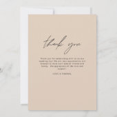 Terracotta Minimaliste Merci Mariage Photo (Dos)