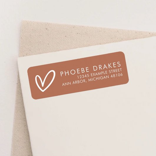 Terracotta Minimalistisch Vrijgezellenfeest retour Etiket