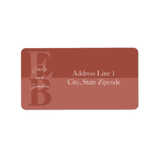 Terracotta Modern Boho Return Address Labels
