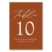 Terracotta Modern Elegance Wedding Kaart (Voorkant)