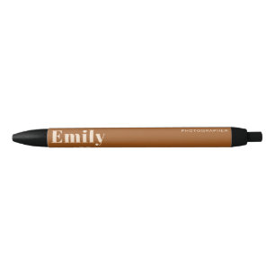 Terracotta Modern Kantoor Zwarte Inkt Pen