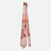 Terracotta Modern Minimal Abstract Pattern Wedding Stropdas (Voorkant)