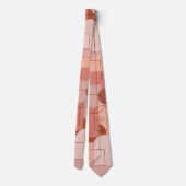 Terracotta Modern Minimal Abstract Pattern Wedding Stropdas (Achterkant)