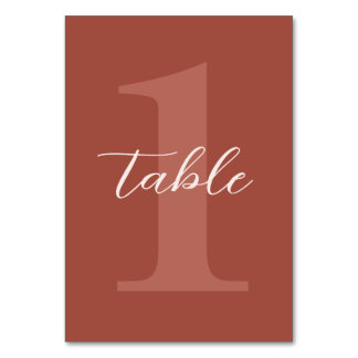 Terracotta Modern Script Wedding Kaart