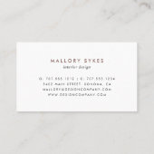 Terracotta | Modern Signature Script Visitekaartje (Achterkant)