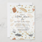 Terracotta Modern Terrazzo Abstracte koppels Douch Kaart (Voorkant)