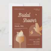Terracotta moderne douche nuptiale Invitation (Devant)