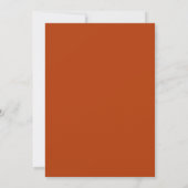 Terracotta Moderne Élégant Mariage Invitation (Dos)