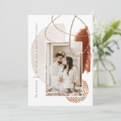 Terracotta Moderne Géométrique Carte de vacances p (Debout devant)