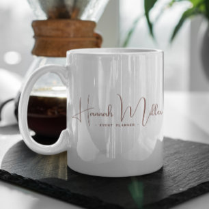 Terracotta Moderne minimalistische elegante zakeli Koffiemok