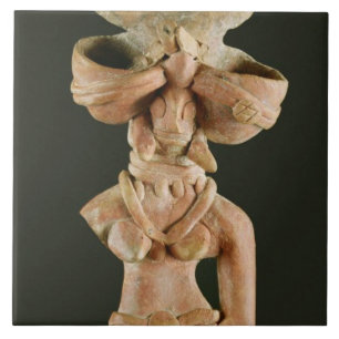 Terracotta Moeder Goddess, Mohenjodaro, 2300-1750 Tegeltje