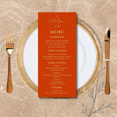 Terracotta Monogram Botanische Minimalistische Huw Menu