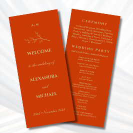 Terracotta Monogram Botanische Minimalistische Huw Programma