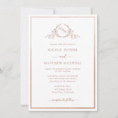 Terracotta Monogram Wedding, Details over Terug Kaart (Voorkant)