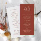 Terracotta Monogram Wedding Programma