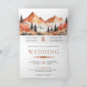 Terracotta Mountain Forest Photo QR Code Wedding (Binnen)