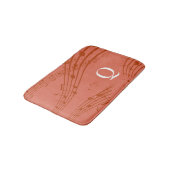 Terracotta Muzieknoten Monogram Bath Mat (Gekanteld)