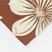 Terracotta Naadloze Boho Bloemenpatroon Fleece Deken (Hoek)