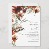 Terracotta Natural Rustic Wedding Flyer Kaart (Voorkant)