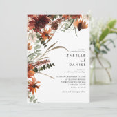 Terracotta Natural Rustic Wedding Flyer Kaart (Staand voorkant)