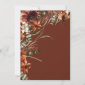 Terracotta Natural Rustic Wedding Flyer Kaart (Achterkant)