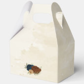 Terracotta Navy bloemenbruiloft Bedankdoosjes (Achterkant)