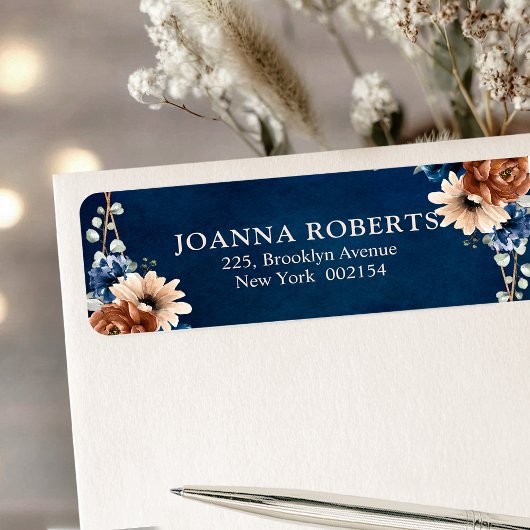 Terracotta Navy Blue Greenery Geometric Wedding La Etiket