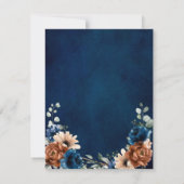 Terracotta Navy Greenery Geometrische Details Kaar Kaart (Achterkant)