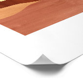 Terracotta night, abstract landschap poster (Hoek)