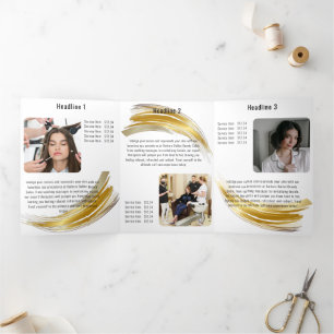 Terracotta Ocher Beige Gold Drieluik Kaart