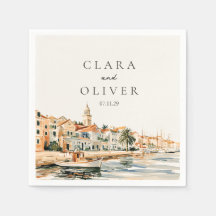 Terracotta Oker Serif Dalmatische Kust Bruiloft
