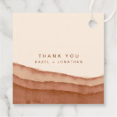 Terracotta Ombre Boho Bedankjes Labels (Achterkant)