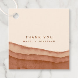 Terracotta Ombre Boho Bedankjes Labels